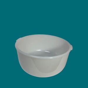 Vintage Glasbake for Sunbeam  White Milk Glass Mixing Bowl  Made in USA